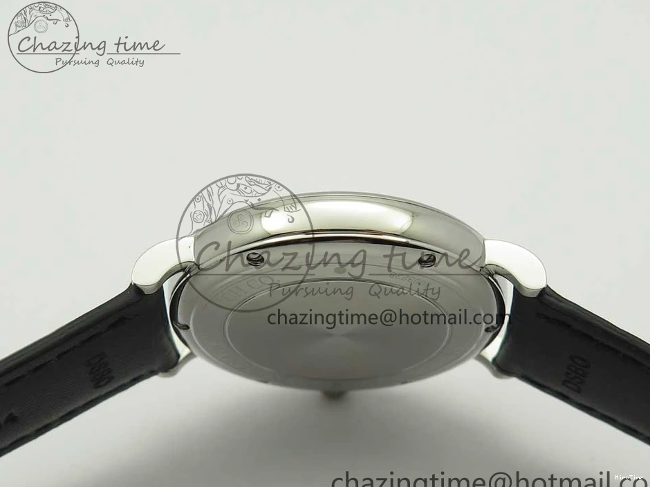 MIROTIME 1230 Portofino Automatic SS FKF 1:1 Best Edition White Dial SS Markers on Black Leather Strap A QuickDry 7138